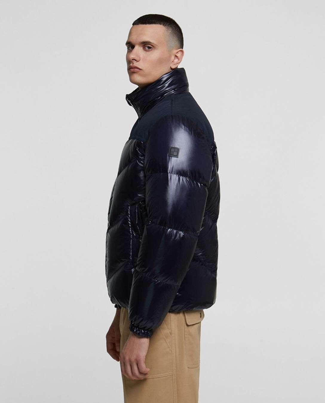 Woolrich Logo Arctic Jacket Melton Blue 