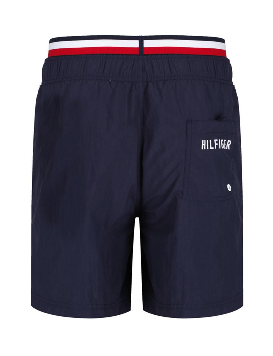 Navy Tommy Hilfiger Double Waistband Medium Drawstring Tommy