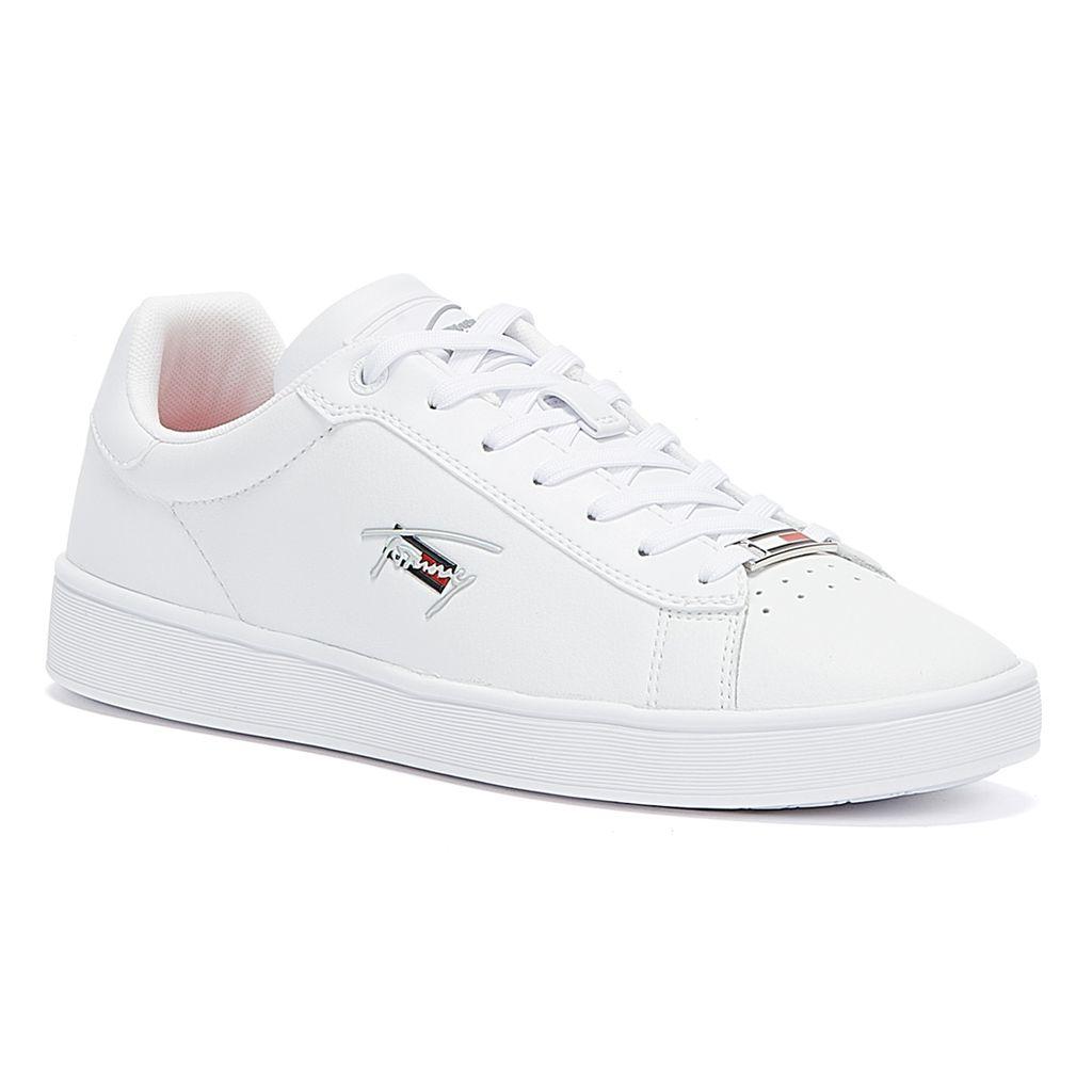 Tommy Hilfiger Denim Tommy Jeans Clean Cupsole Trainers in White | Lyst
