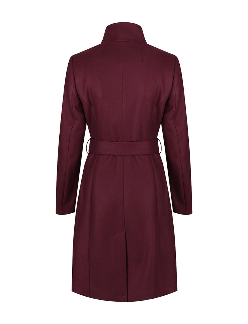 Ted Baker Sandra Midi Wool Wrap Coat in Purple - Lyst