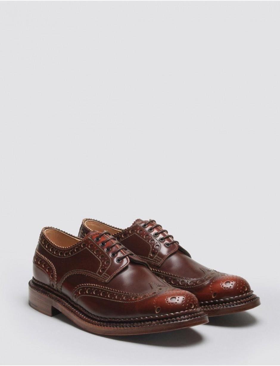 Natural Mens Shoes Lace-ups Brogues for Men Grenson Archie Handpainted Leather Brogues in Tan 
