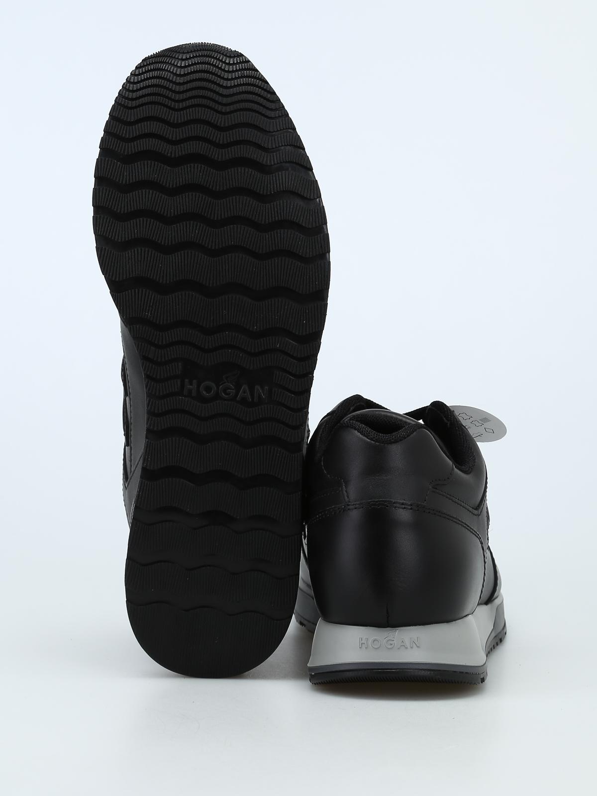 hogan interactive black leather