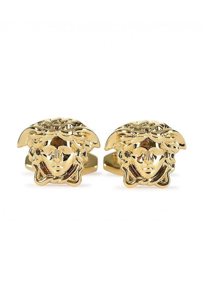 Medusa Versace Cufflink Gold Plated Jewelry Mens Fashion Brass Wedding Cuff Link 