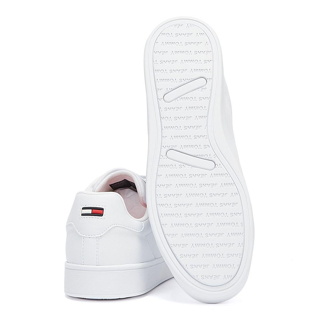 Tommy Hilfiger Denim Tommy Jeans Clean Cupsole Trainers in White | Lyst