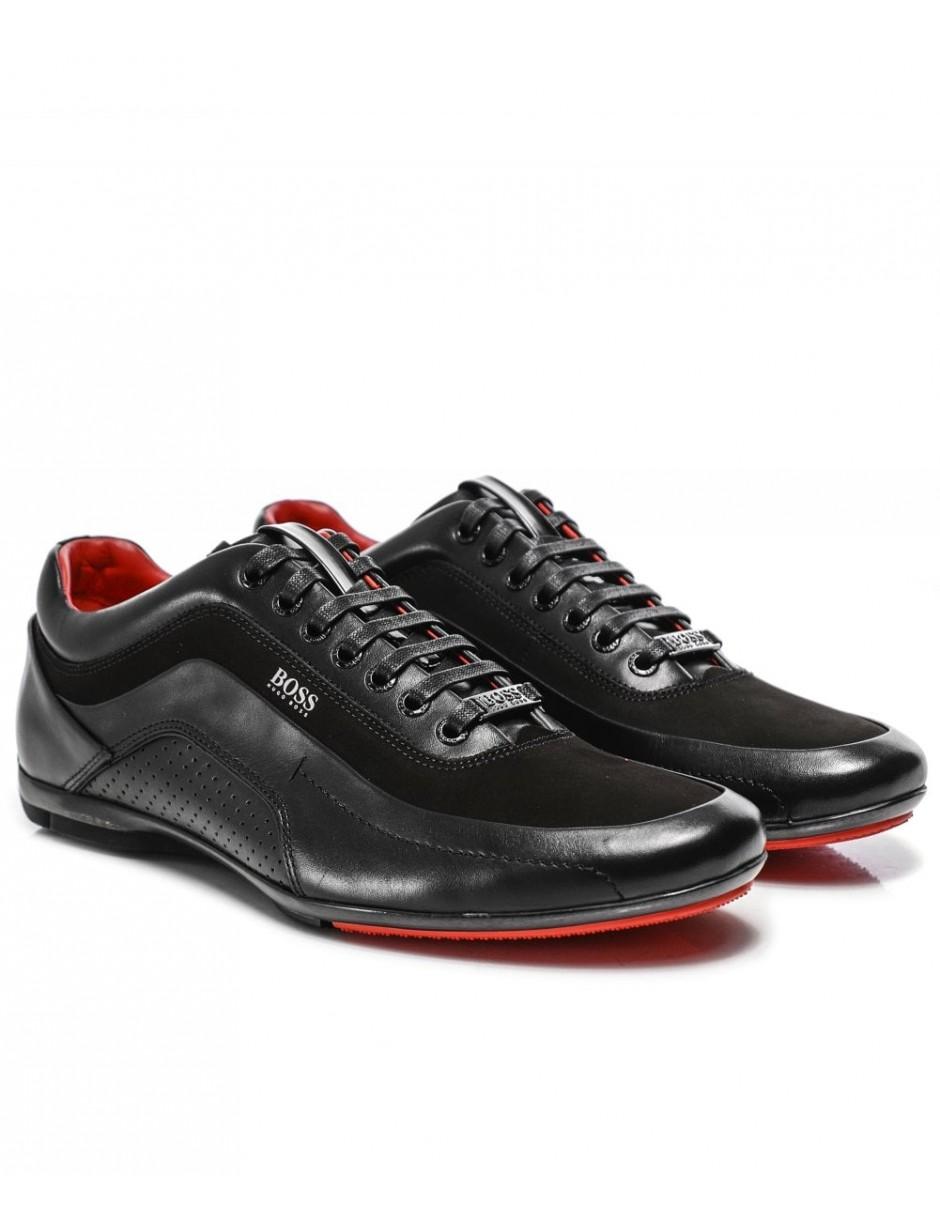 BOSS by HUGO BOSS Nappa Leather Hb Racing 1 Trainers Colour: Black for Men  | Lyst