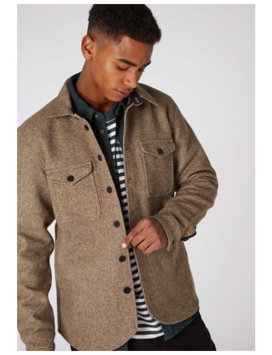 Kings Of Indigo Angus Wool Overshirt in 