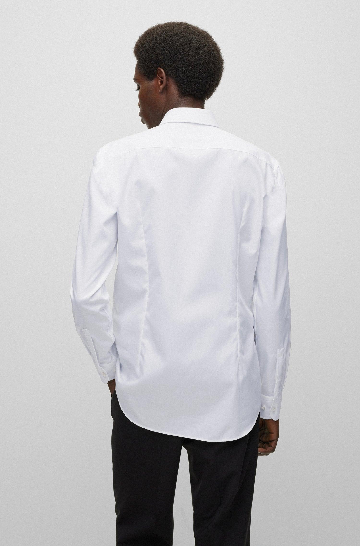 BOSS by HUGO BOSS Boss - H-hank-kent Slim Fit Shirt In Easy Iron Cotton  Poplin 50478697 100 in White for Men | Lyst