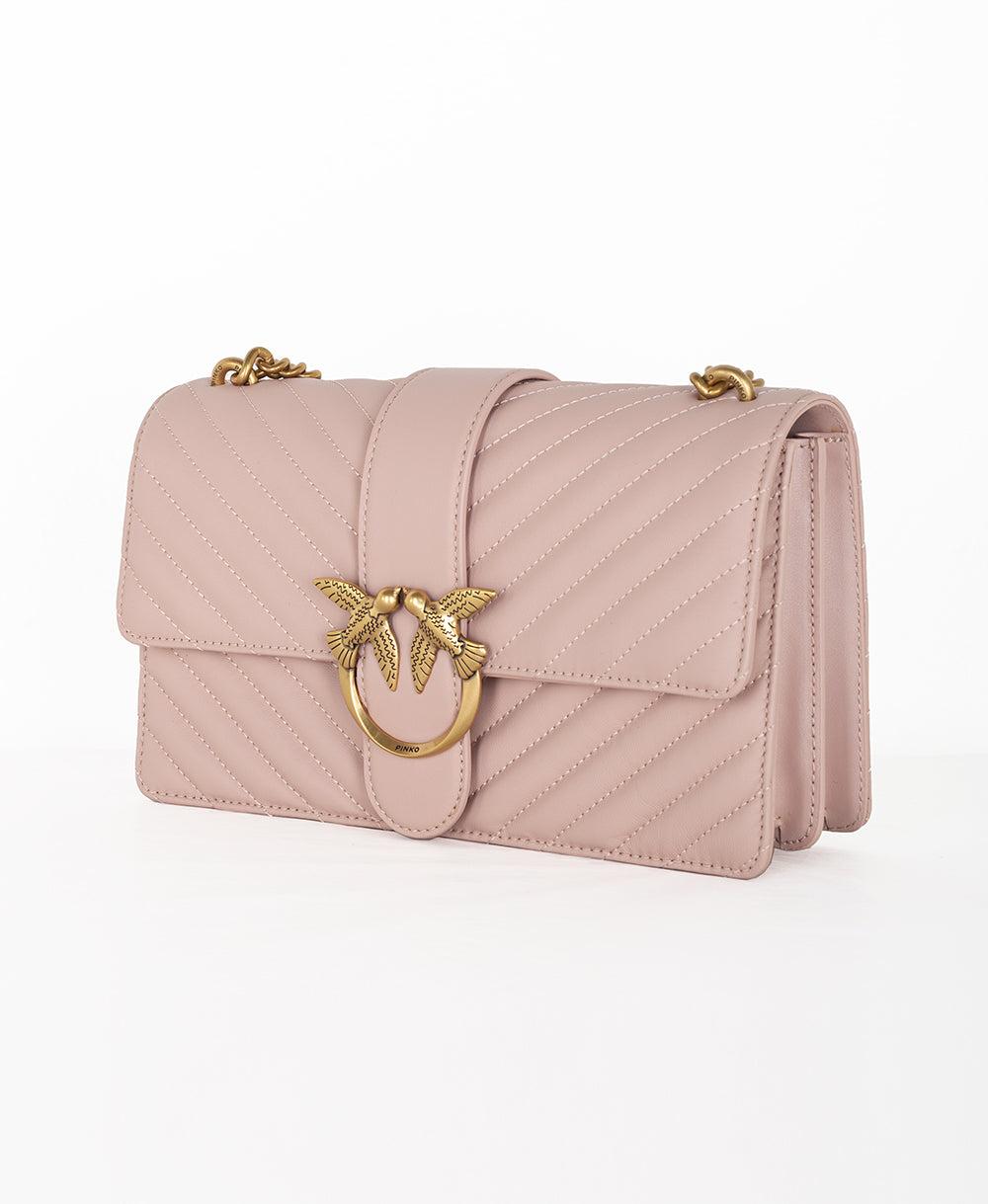 Pinko Leather O Classic Love Bag Icon V Quilt 1p22jp Y7sq in Pink | Lyst