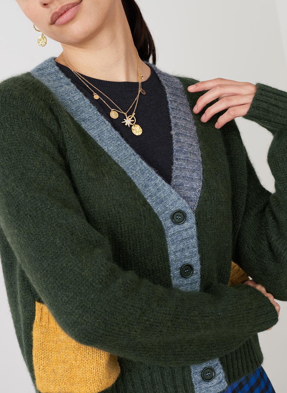 Brora Denim Alpaca Colour Block 