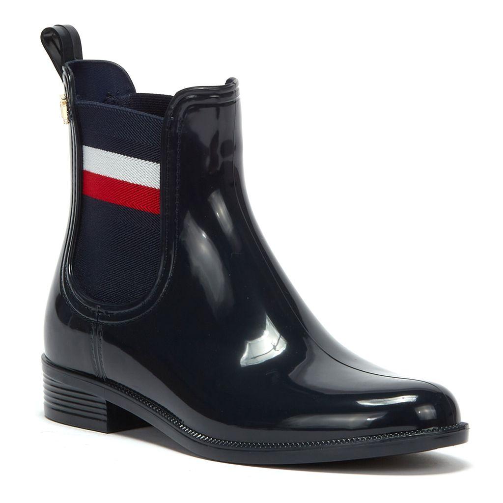 Tommy Hilfiger Corporate Ribbon Rainboot Boots in Blue - Lyst