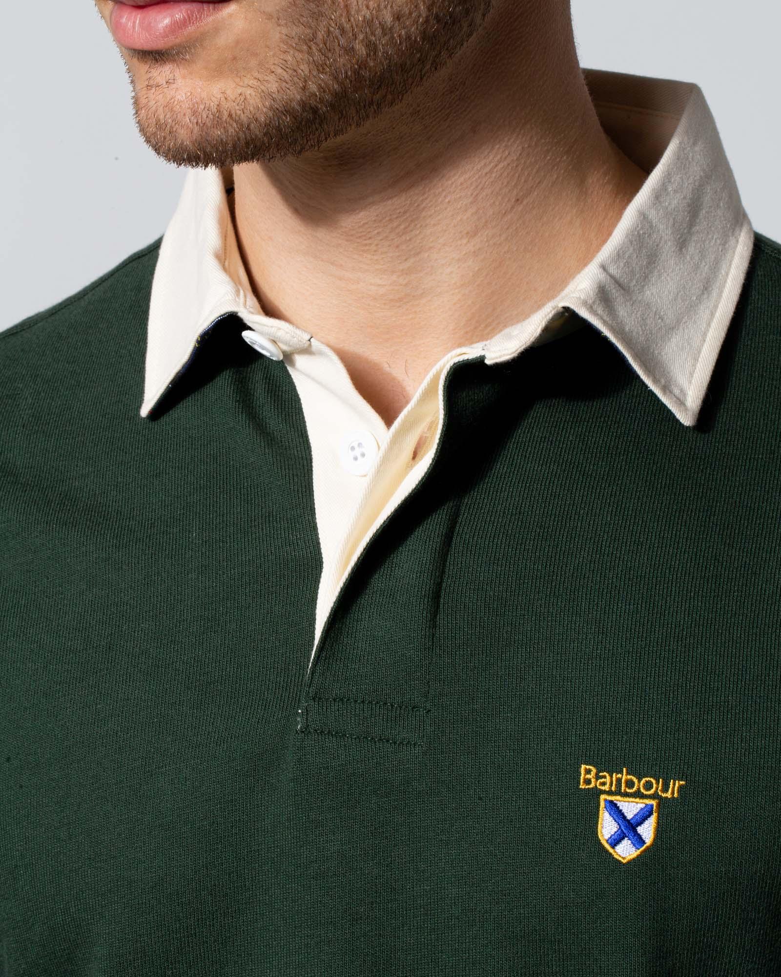 Barbour Polo Rugby Manica Lunga in Blue,Green (Green) for Men - Save 20% |  Lyst