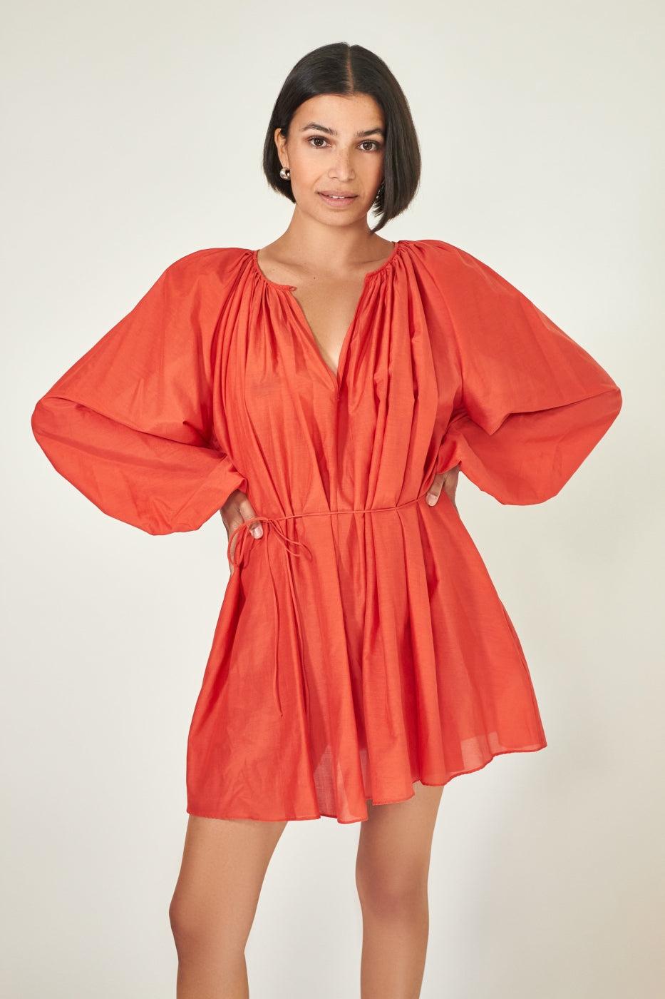 Matteau Silk Voluminous Mini Dress in 