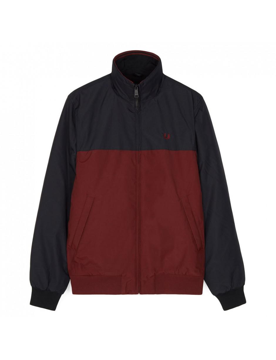 Fred Perry Fleece Panelled Quilted Brentham Jacket in Red for Men | Lyst