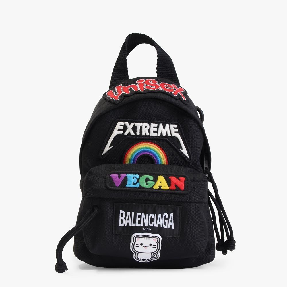 Balenciaga Leather Mini Vegan Backpack in Black | Lyst