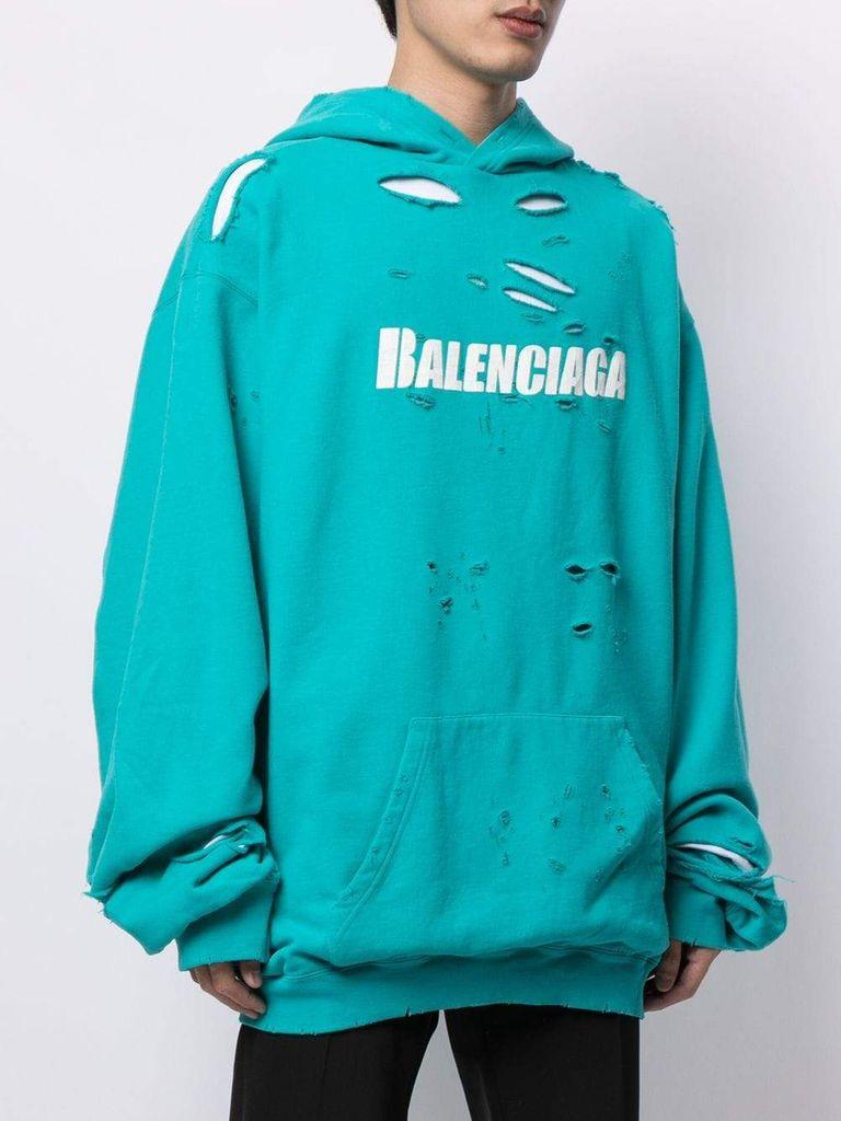 balenciaga oversized logo hoodie