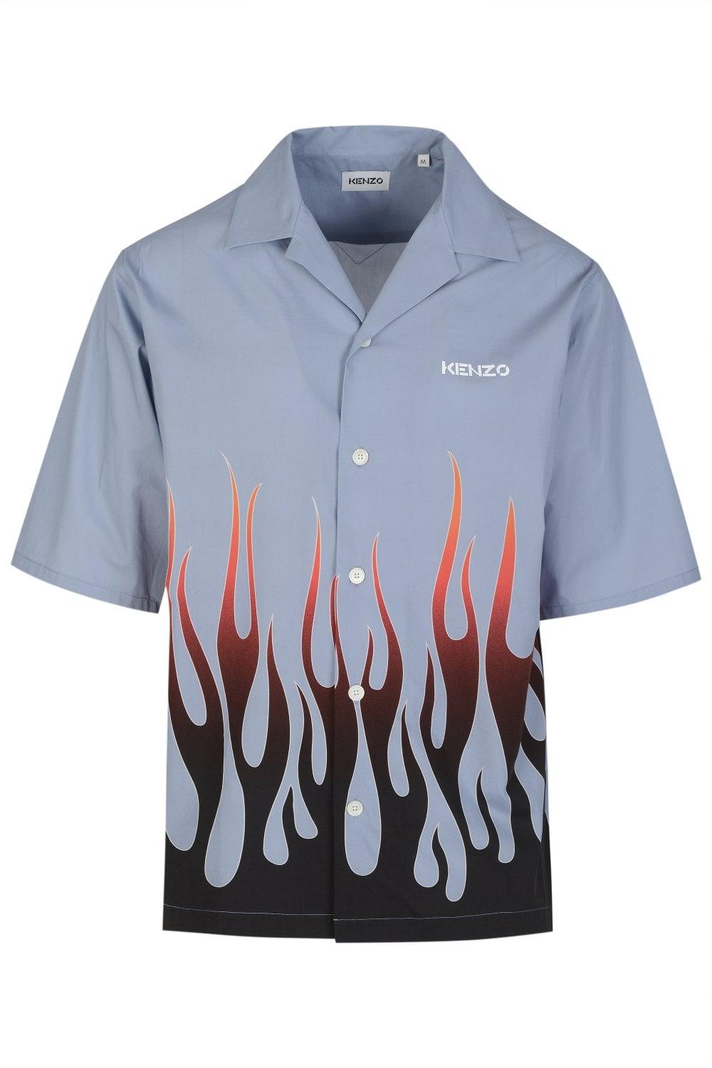 KENZO Flame Shirt in Blue for Men | Lyst