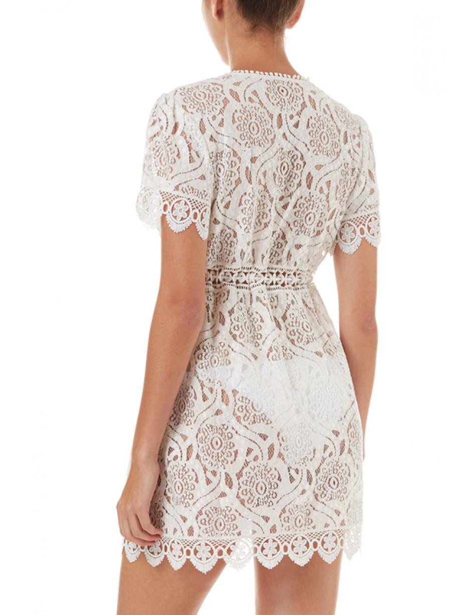 cream lace cover up