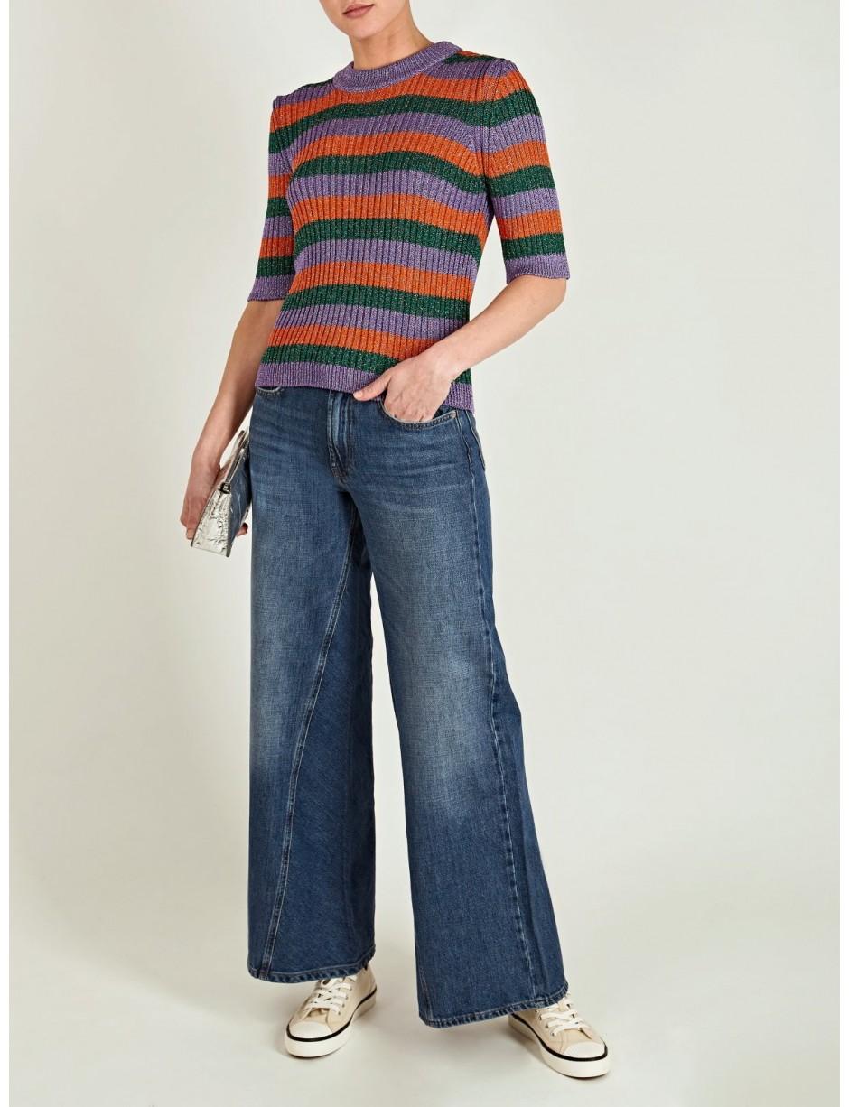 Ganni Classic Wide Leg Denim Flare in 