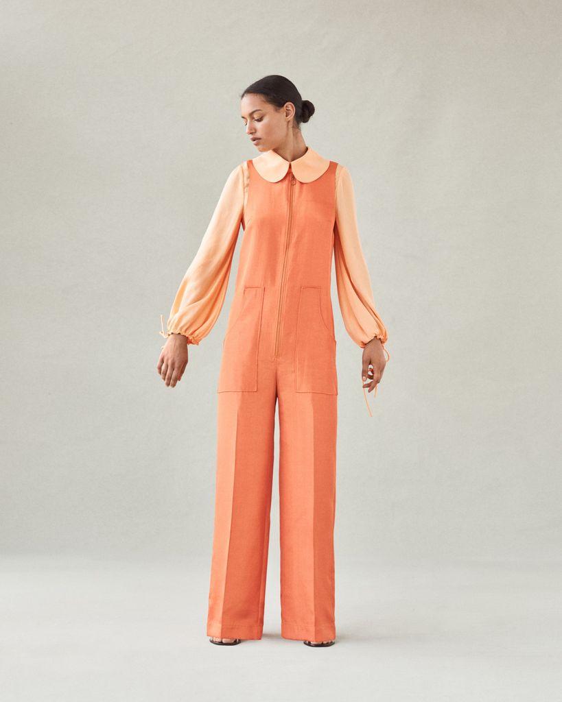 orange romper womens