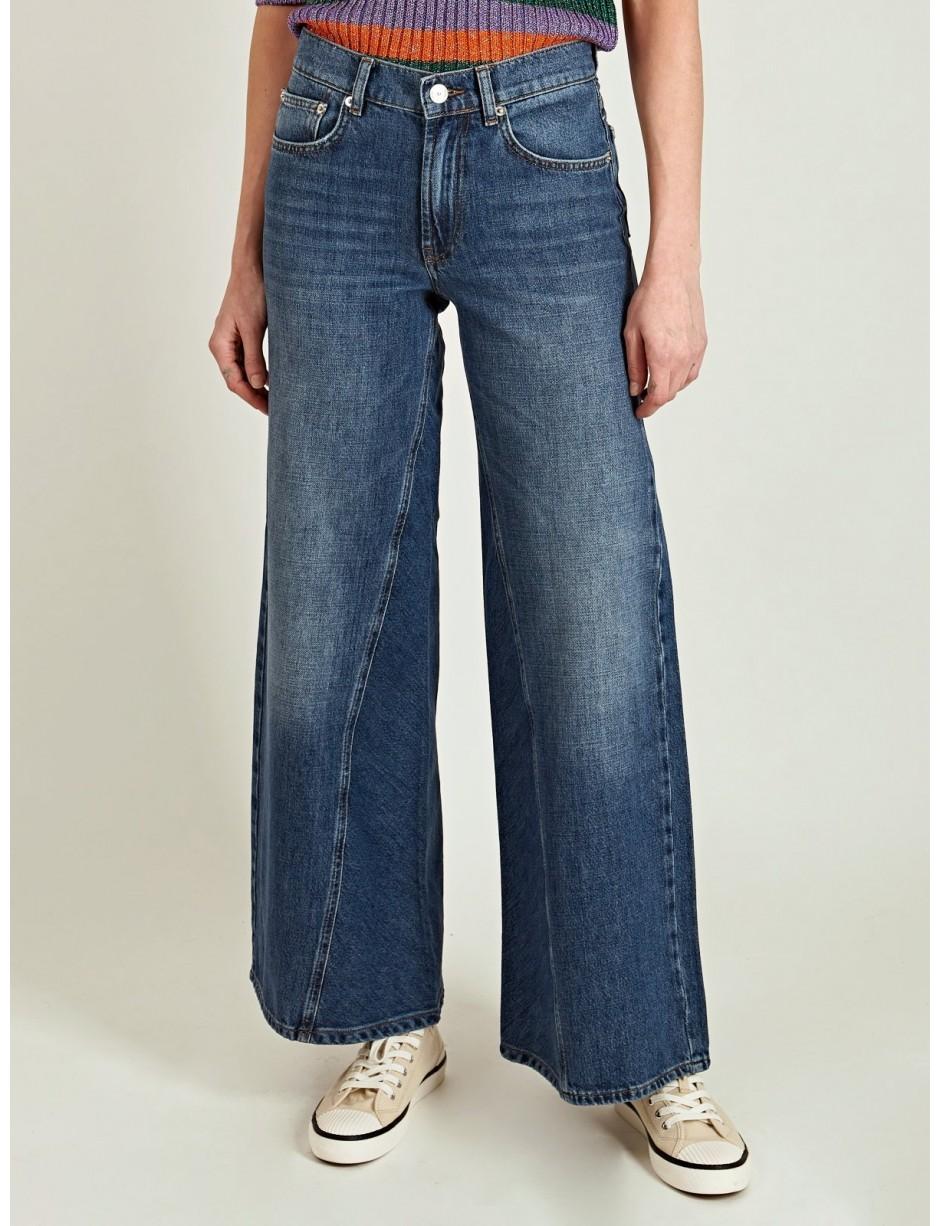 Pleated pinstripe wide-leg pants Atterley Women Clothing Jeans Wide Leg Jeans 
