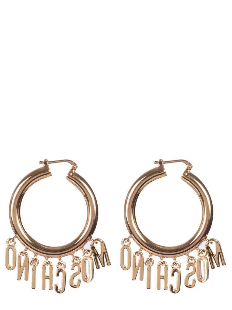 moschino hoop earrings