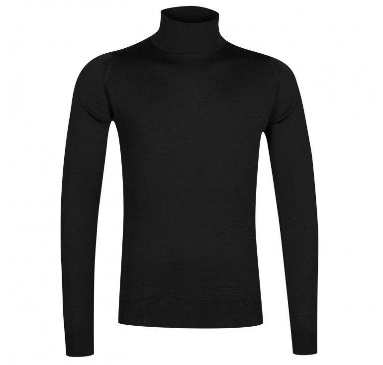 john smedley black roll neck