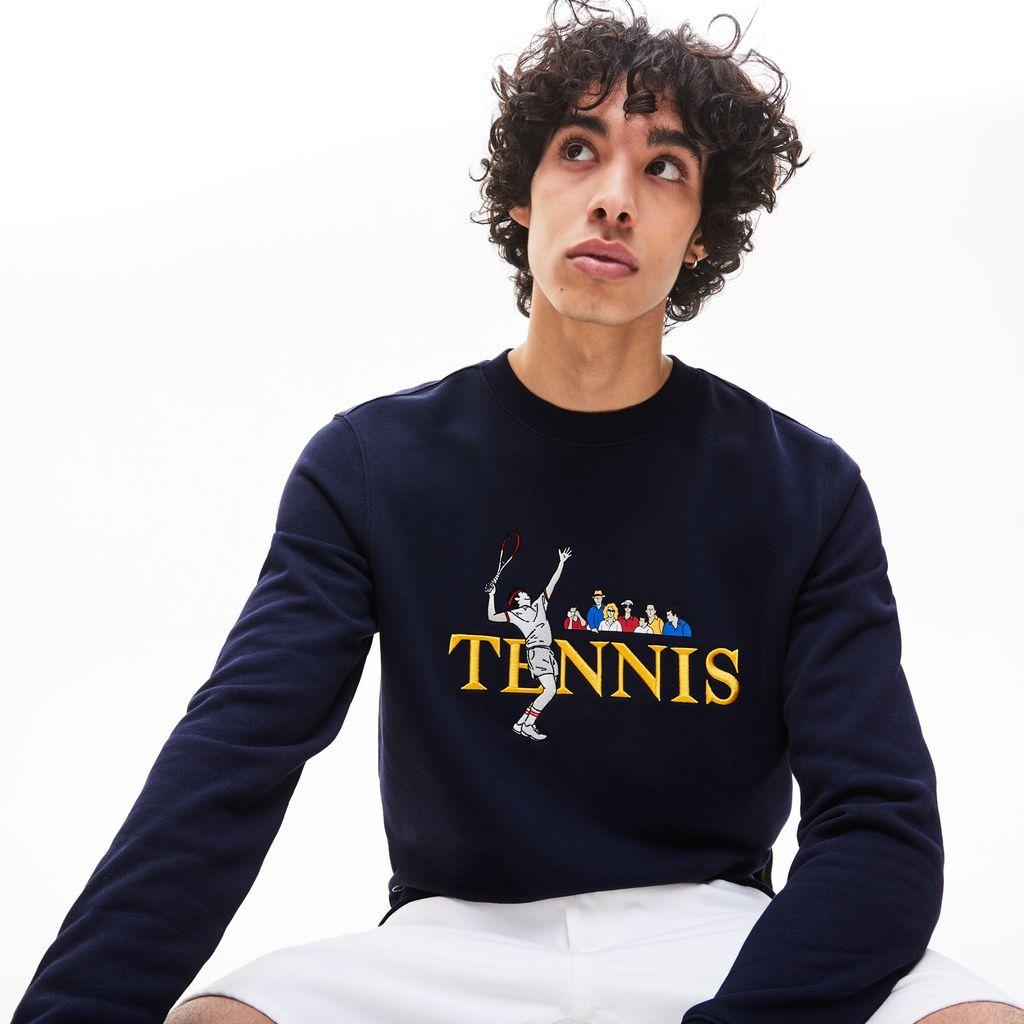 Lacoste Live Design Sweatshirt Navy Blue for Men - Lyst