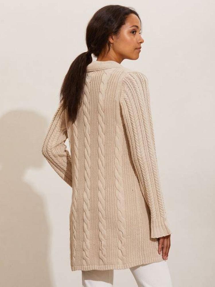 cream knitted jacket