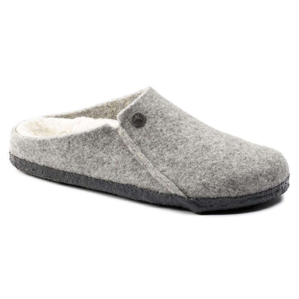 Birkenstock Wool Zermatt Shearling Mens Slippers Light Grey in Gray