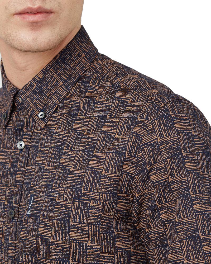 Ben Sherman Cotton Texture Print Shirt 