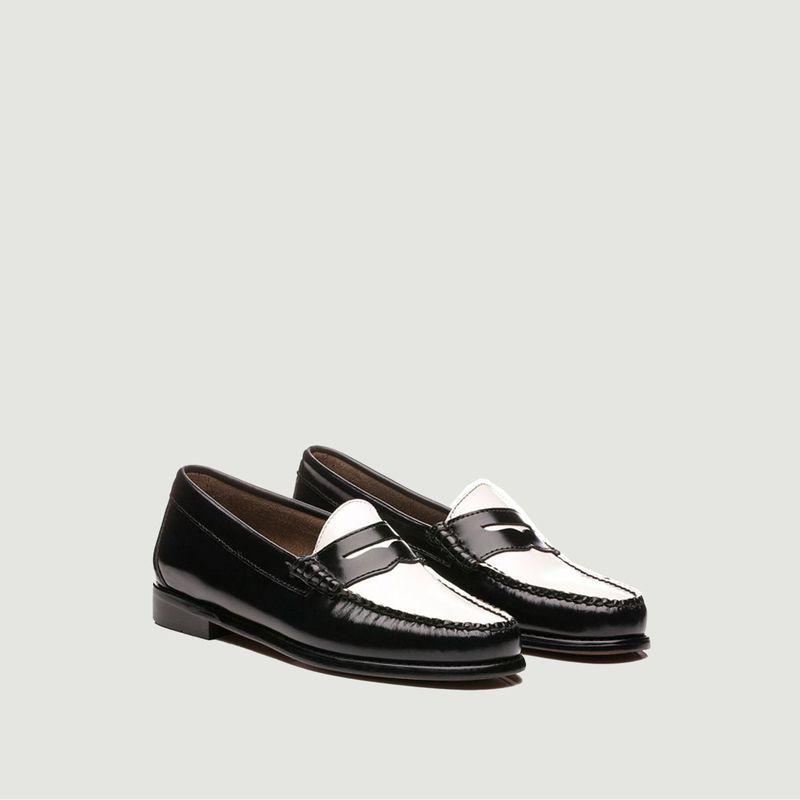 G.H. Bass & Co. Leather Weejuns Penny Two-tone Loafers Black White G.h.bass  | Lyst