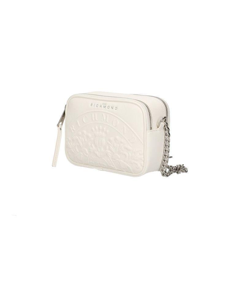 John richmond - borsa a mano con logo. female cristiano calzature ecopelle  bianco - Stileo.it