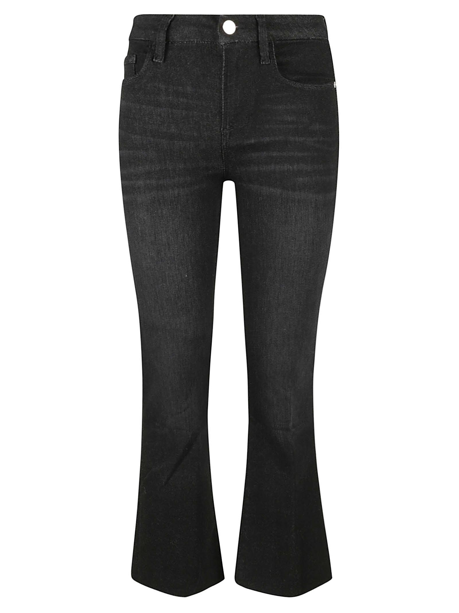 FRAME Le Crop Mini Boot Jeans in Black Lyst