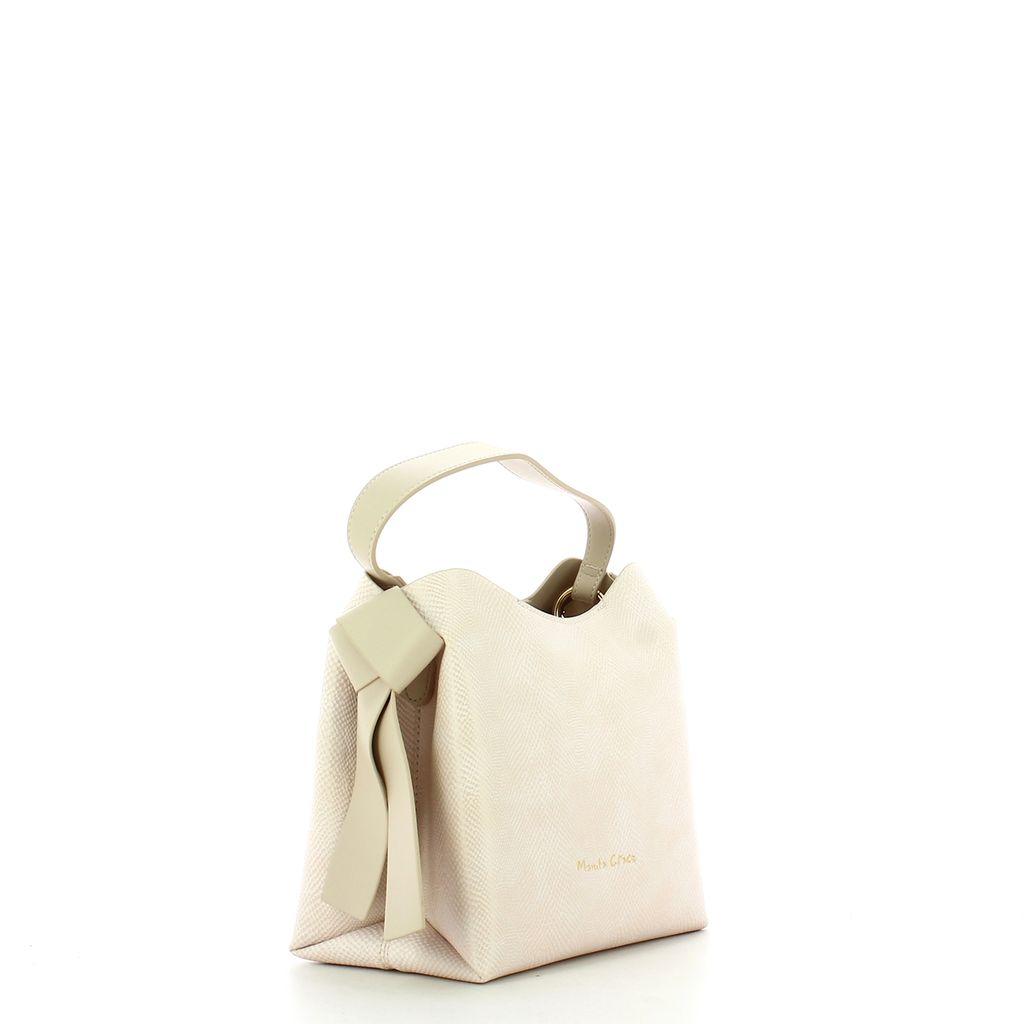 Womens Bags Tote bags Manila Grace Blossom Tote Bag In Synthetic Leather in White 