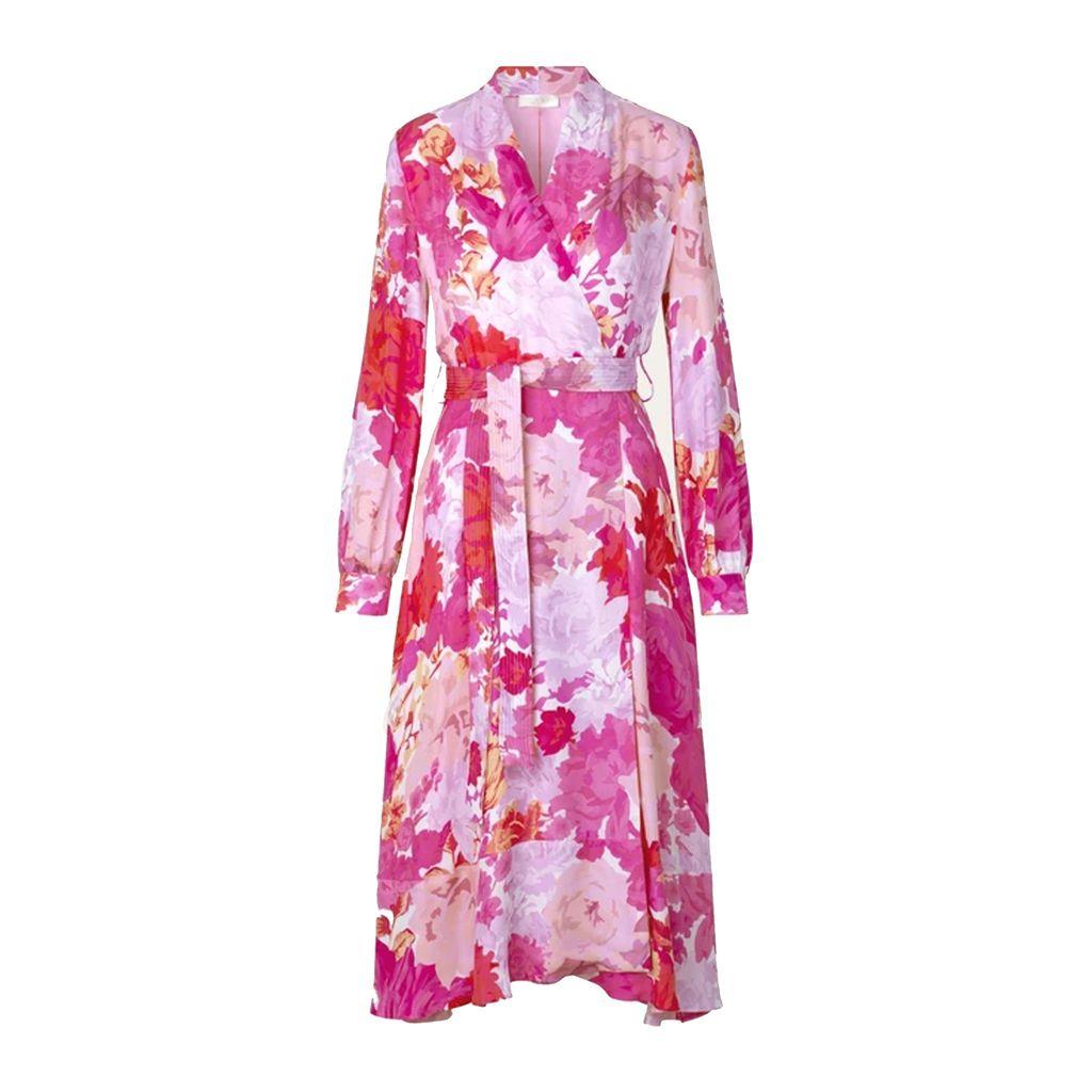 Stine Goya Reflection Silk Mix Dress in Floral,Pink (Pink) | Lyst