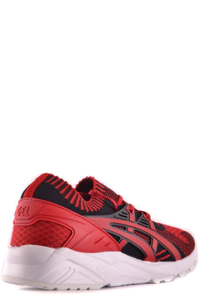 asics red black shoes