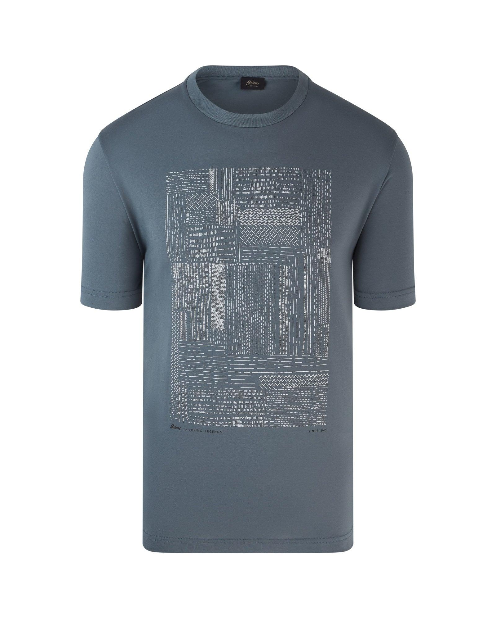 Brioni Supersoft Fabric Print Short Sleeve T-shirt (petrol Blue) for Men |  Lyst