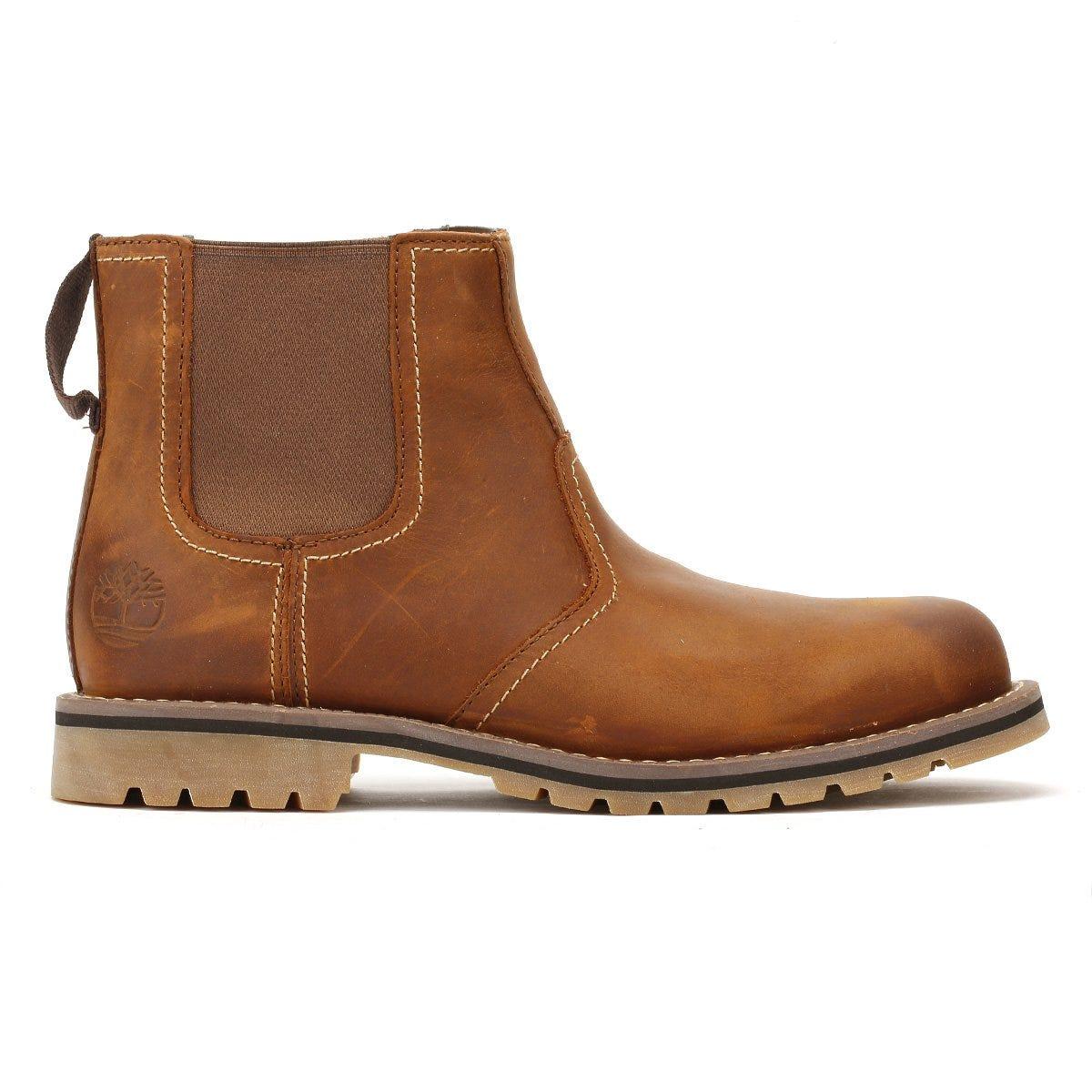 Timberland Leather Larchmont Oakwood Brown Chelsea Boots for Men | Lyst