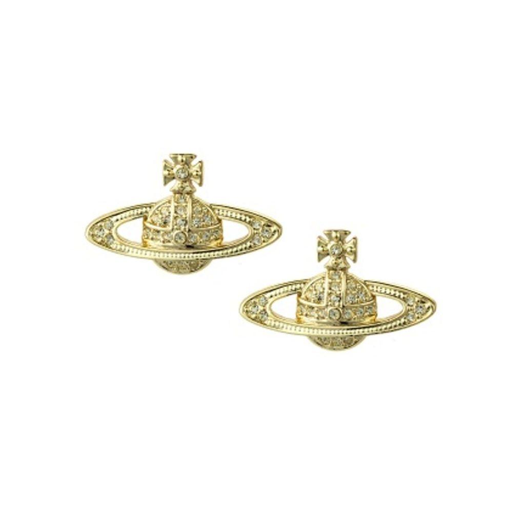 Vivienne Westwood Mini Bas Relief Earrings- Gold/topaz in Metallic - Lyst