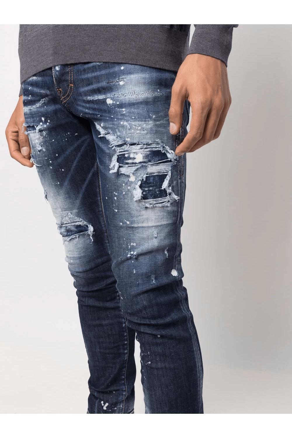 DSquared² Denim Super Twinky Jeans in Blue Navy Save 50% for Men Blue Mens Clothing Jeans Straight-leg jeans 