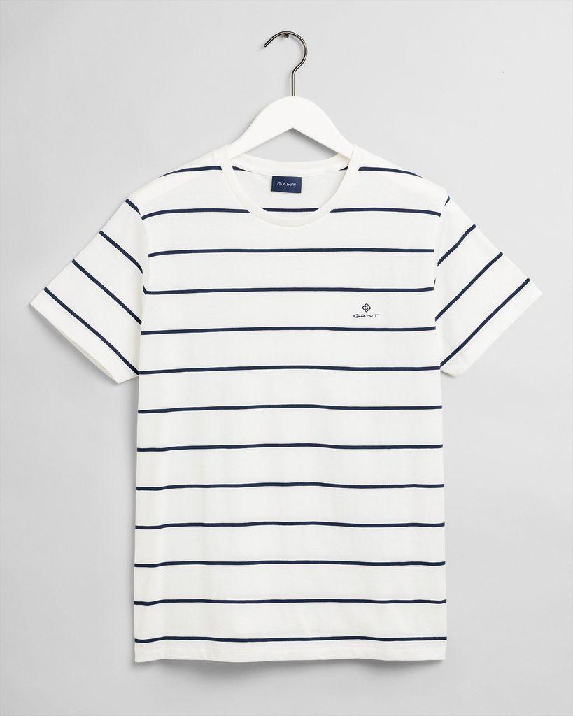 GANT Breton Stripe T-shirt in White for Men - Lyst