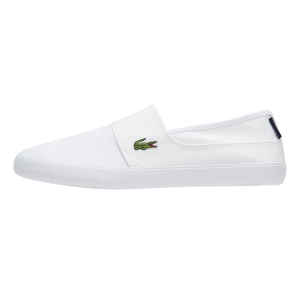 Lacoste Marice BL 2 Blue White Canvas Mens Slip-ons Shoes 