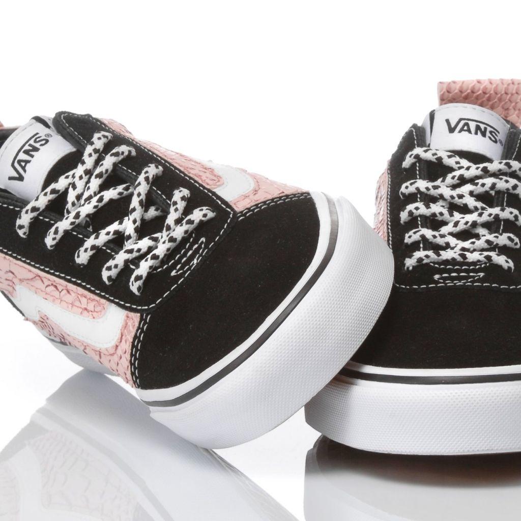 vans old skool pink and black