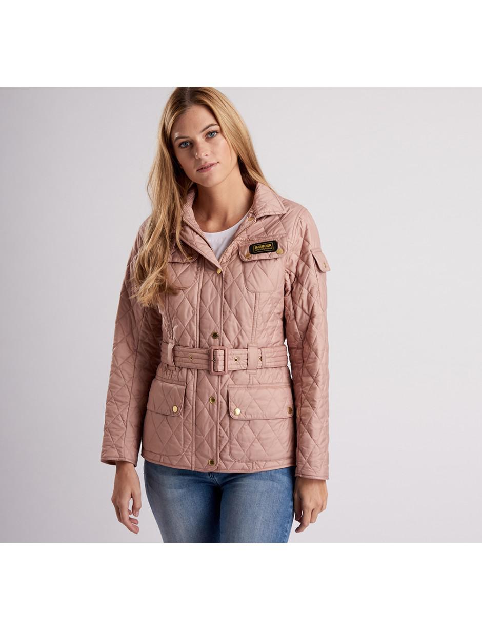 barbour pink quilted jacket