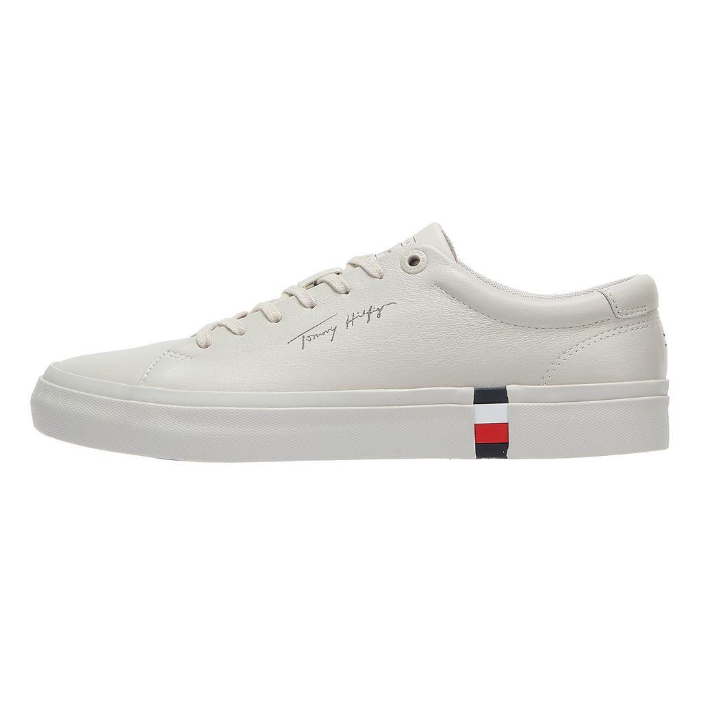 Tommy Hilfiger Corporate Modern Vulc Leather Trainers in Grey (Gray) for  Men | Lyst