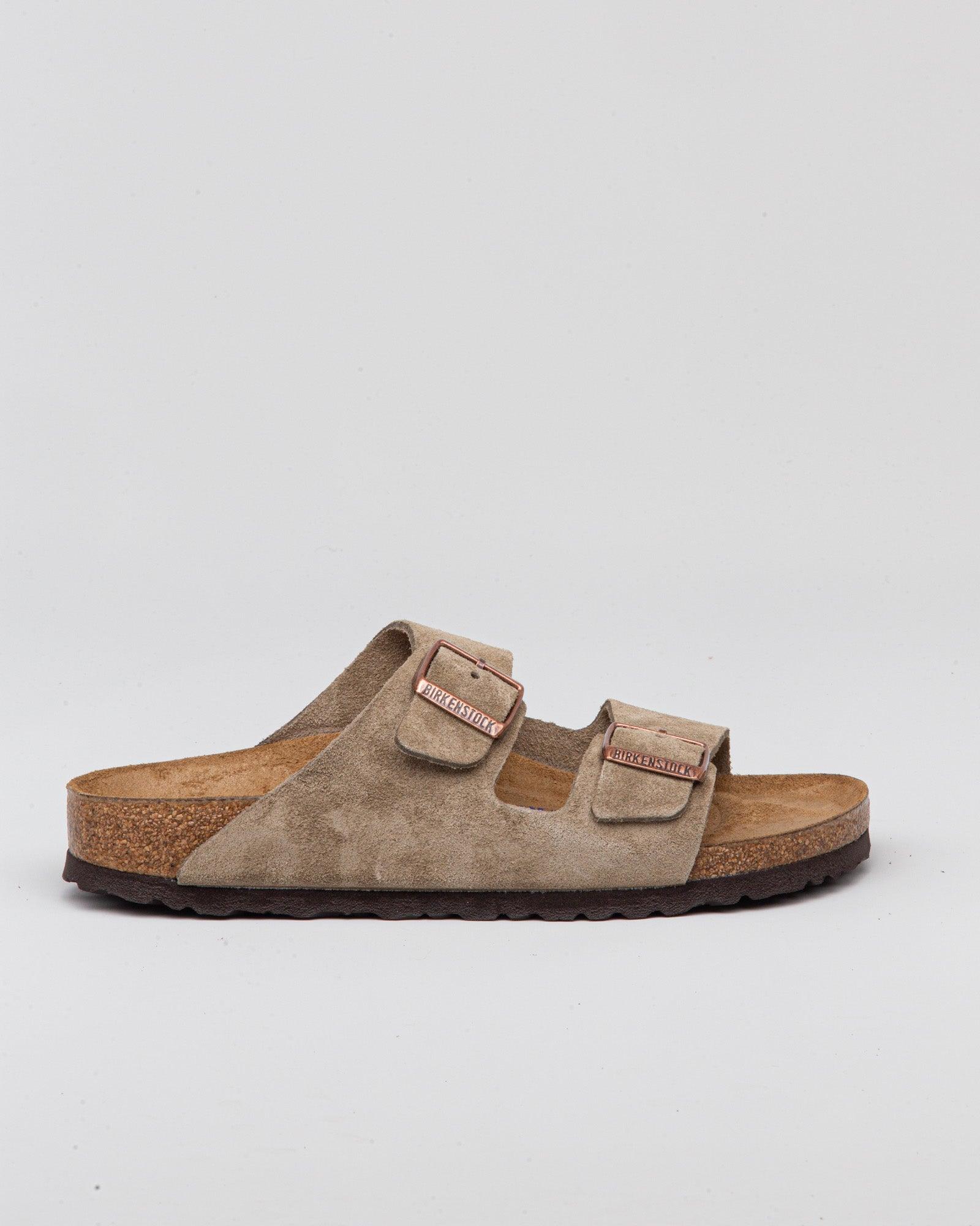 Birkenstock Arizona Taupe Suede Leather in Brown for Men | Lyst