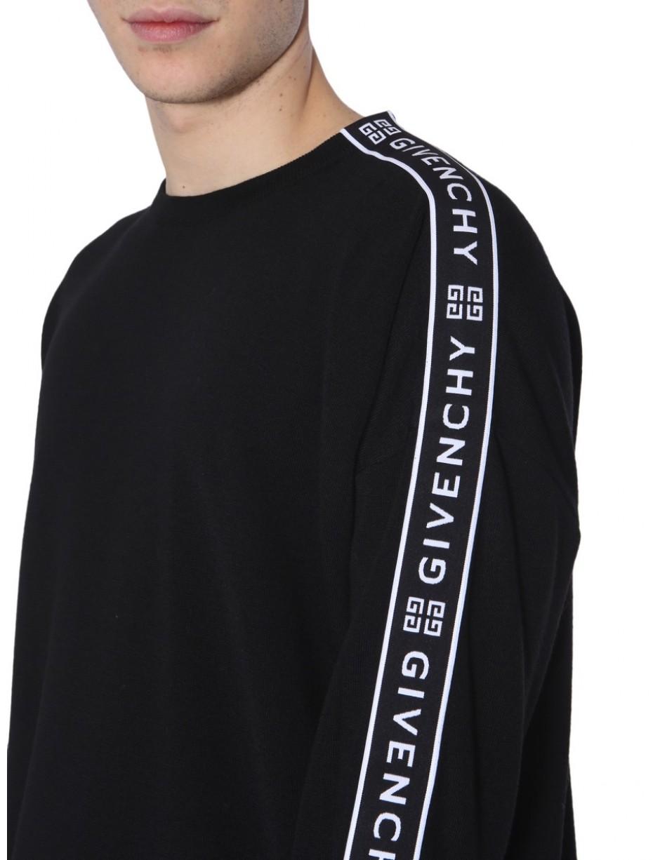 Givenchy Wool 4g Logo-tape Sweater in Black for Men - Lyst