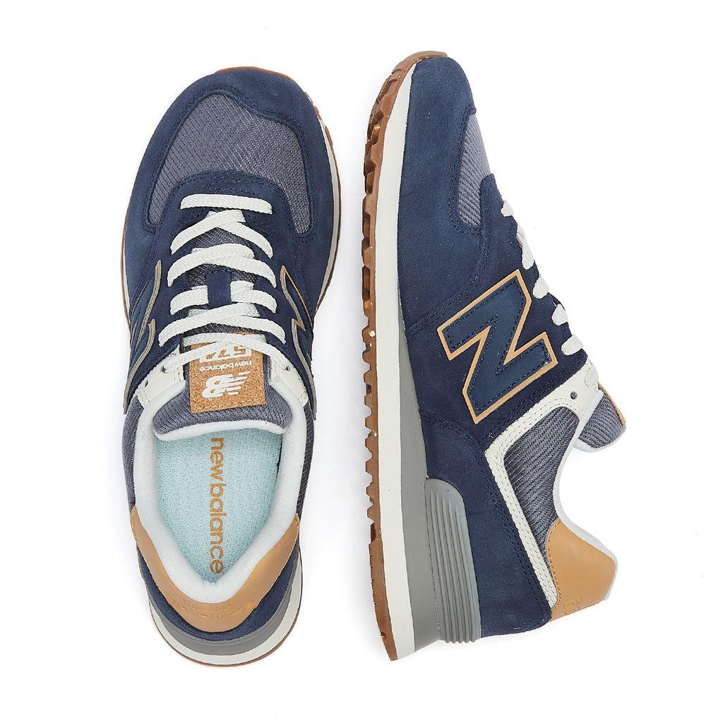 New Balance 574 / Tan Trainers in Blue for Men - Lyst