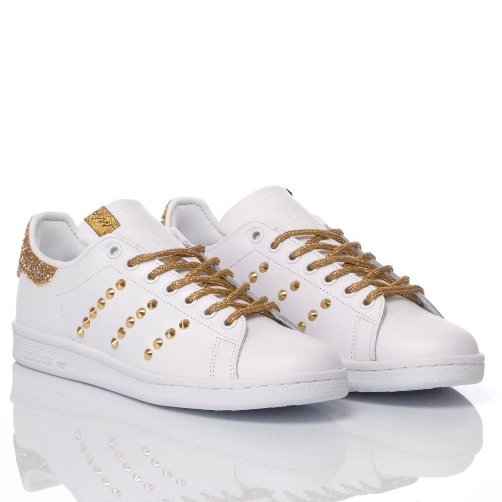 adidas stan smith gold white