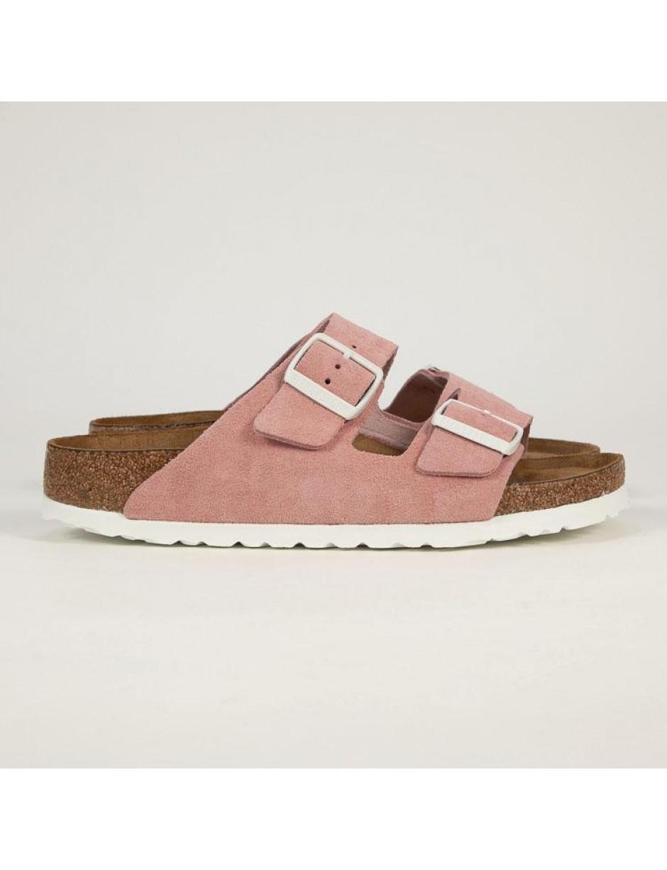 Birkenstock Arizona Rose Suede Narrow Sandals in Pink - Lyst